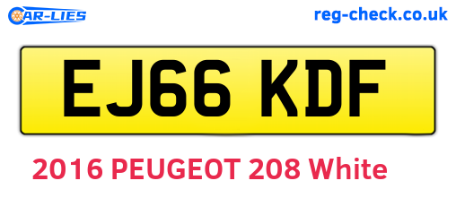 EJ66KDF are the vehicle registration plates.