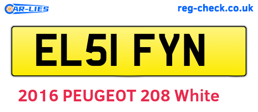 EL51FYN are the vehicle registration plates.