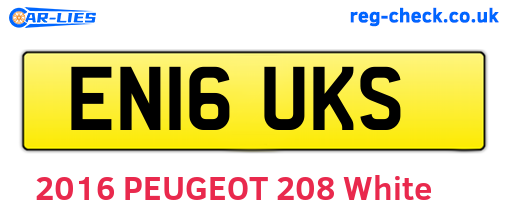 EN16UKS are the vehicle registration plates.
