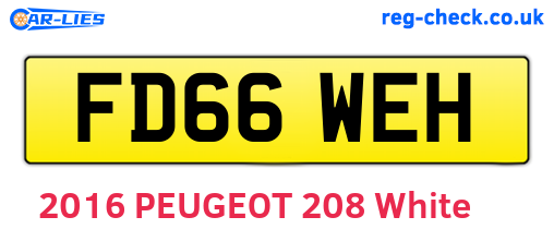FD66WEH are the vehicle registration plates.