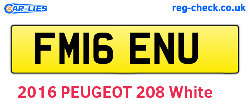 FM16ENU are the vehicle registration plates.