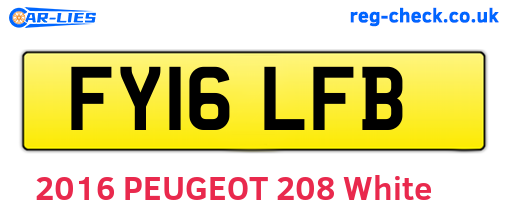 FY16LFB are the vehicle registration plates.