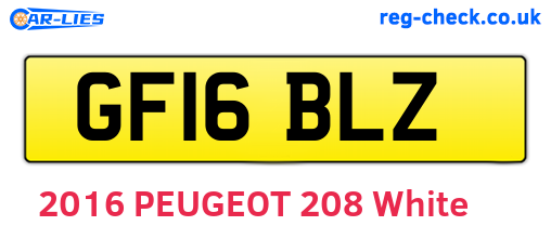 GF16BLZ are the vehicle registration plates.
