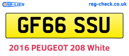 GF66SSU are the vehicle registration plates.
