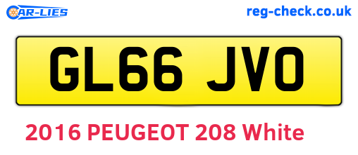 GL66JVO are the vehicle registration plates.