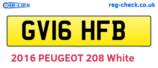 GV16HFB are the vehicle registration plates.