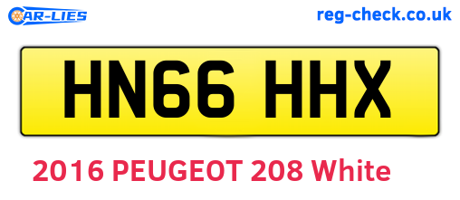 HN66HHX are the vehicle registration plates.