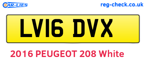LV16DVX are the vehicle registration plates.