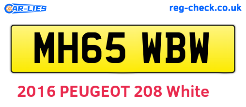MH65WBW are the vehicle registration plates.