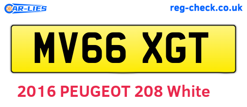 MV66XGT are the vehicle registration plates.