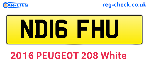 ND16FHU are the vehicle registration plates.