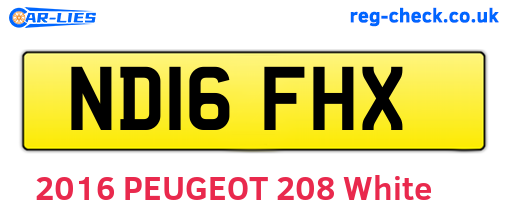 ND16FHX are the vehicle registration plates.
