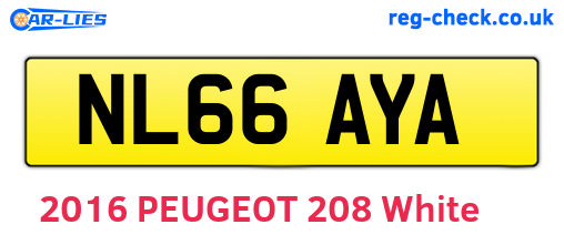NL66AYA are the vehicle registration plates.