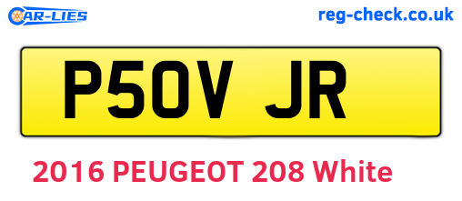 P50VJR are the vehicle registration plates.