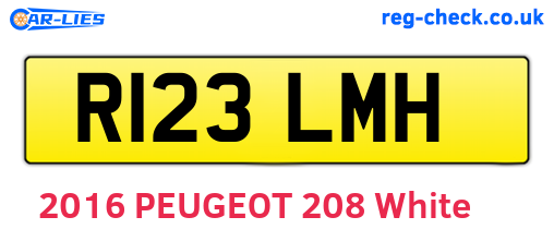 R123LMH are the vehicle registration plates.