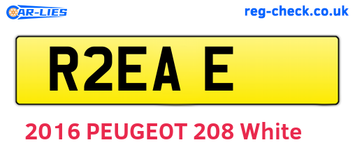 R2EAE are the vehicle registration plates.