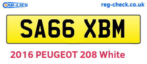 SA66XBM are the vehicle registration plates.