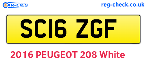 SC16ZGF are the vehicle registration plates.