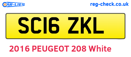 SC16ZKL are the vehicle registration plates.
