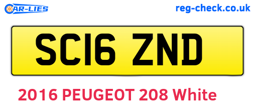 SC16ZND are the vehicle registration plates.