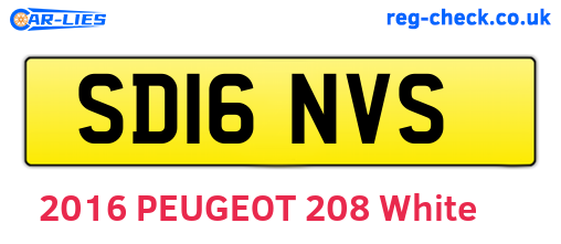 SD16NVS are the vehicle registration plates.
