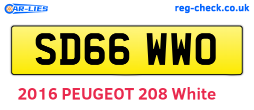 SD66WWO are the vehicle registration plates.