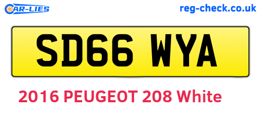 SD66WYA are the vehicle registration plates.