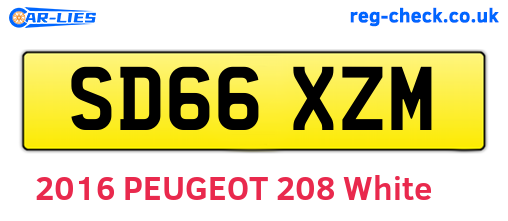SD66XZM are the vehicle registration plates.