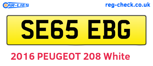 SE65EBG are the vehicle registration plates.