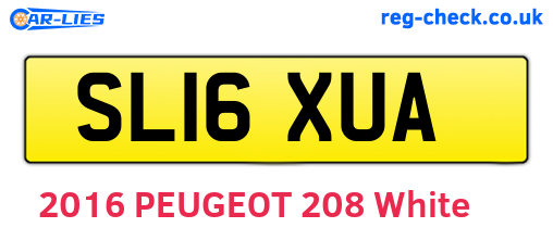 SL16XUA are the vehicle registration plates.