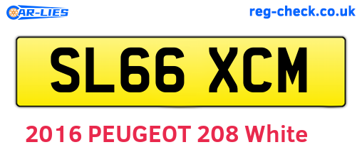 SL66XCM are the vehicle registration plates.