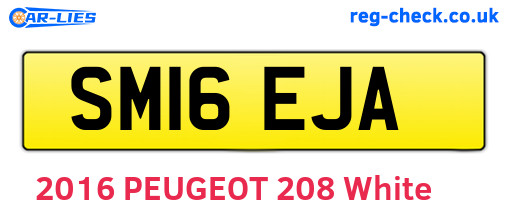 SM16EJA are the vehicle registration plates.