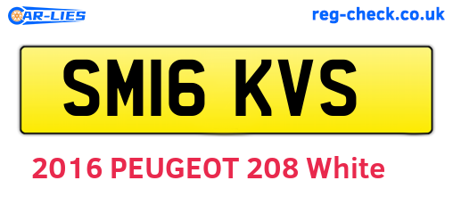 SM16KVS are the vehicle registration plates.