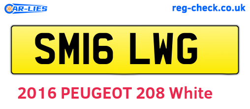 SM16LWG are the vehicle registration plates.