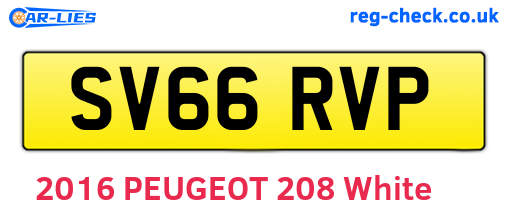 SV66RVP are the vehicle registration plates.
