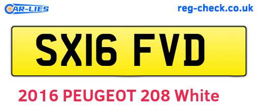 SX16FVD are the vehicle registration plates.