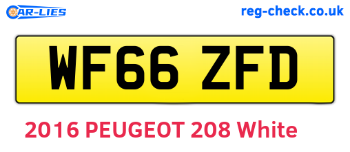 WF66ZFD are the vehicle registration plates.