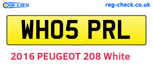 WH05PRL are the vehicle registration plates.