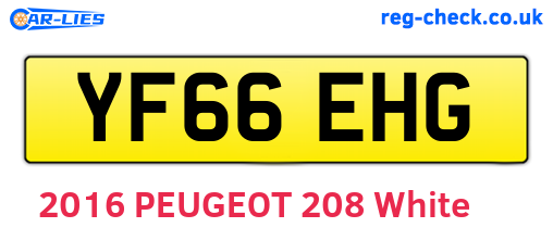 YF66EHG are the vehicle registration plates.