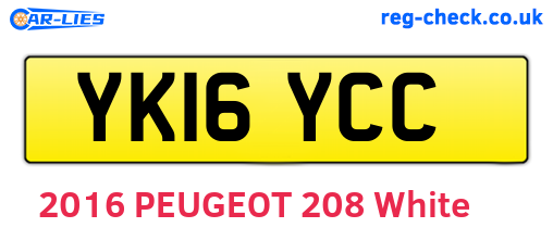 YK16YCC are the vehicle registration plates.