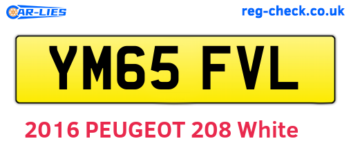 YM65FVL are the vehicle registration plates.