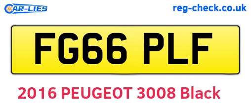 FG66PLF are the vehicle registration plates.