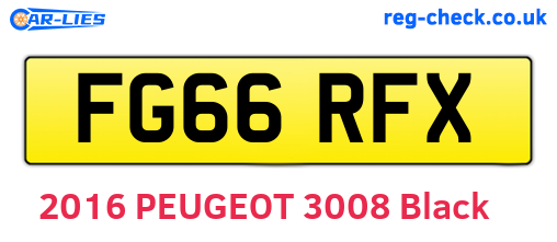 FG66RFX are the vehicle registration plates.