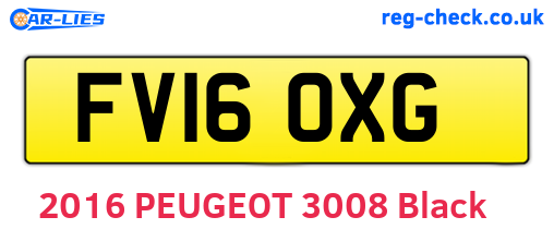 FV16OXG are the vehicle registration plates.