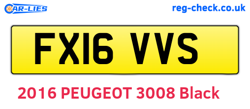 FX16VVS are the vehicle registration plates.