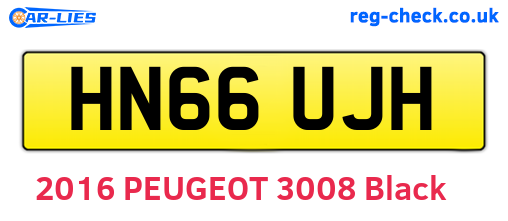 HN66UJH are the vehicle registration plates.
