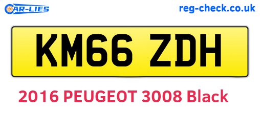 KM66ZDH are the vehicle registration plates.
