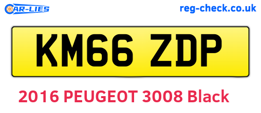 KM66ZDP are the vehicle registration plates.