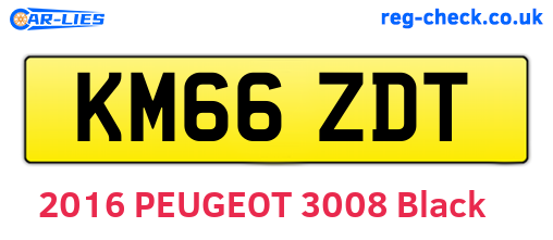 KM66ZDT are the vehicle registration plates.