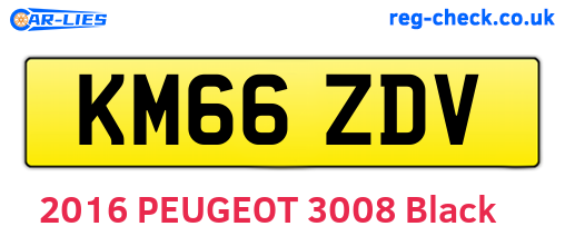 KM66ZDV are the vehicle registration plates.
